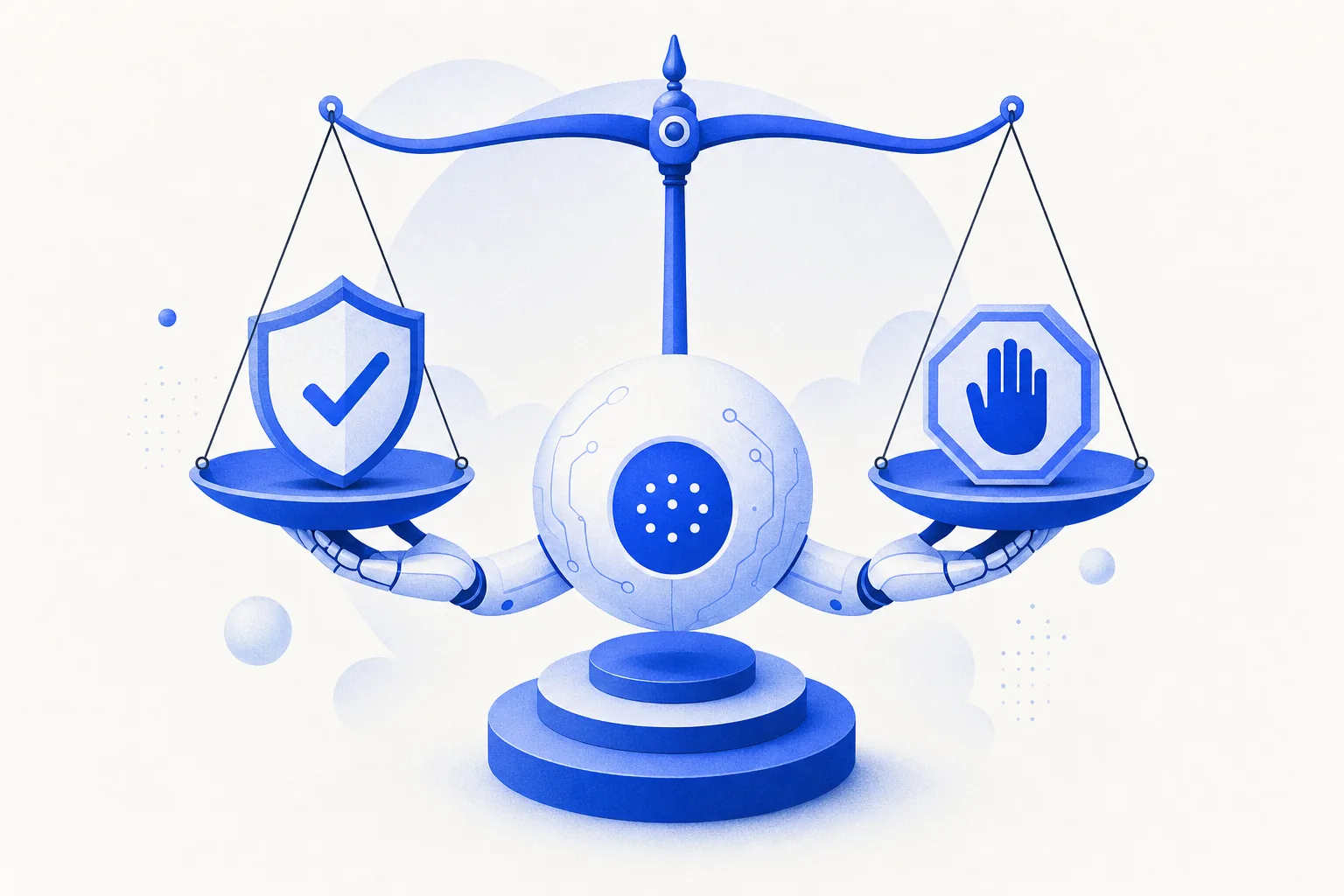 Ilustração editorial em tons de azul representando o artigo: Advogado pode captar cliente pelo WhatsApp? Os limites do Provimento 205 da OAB