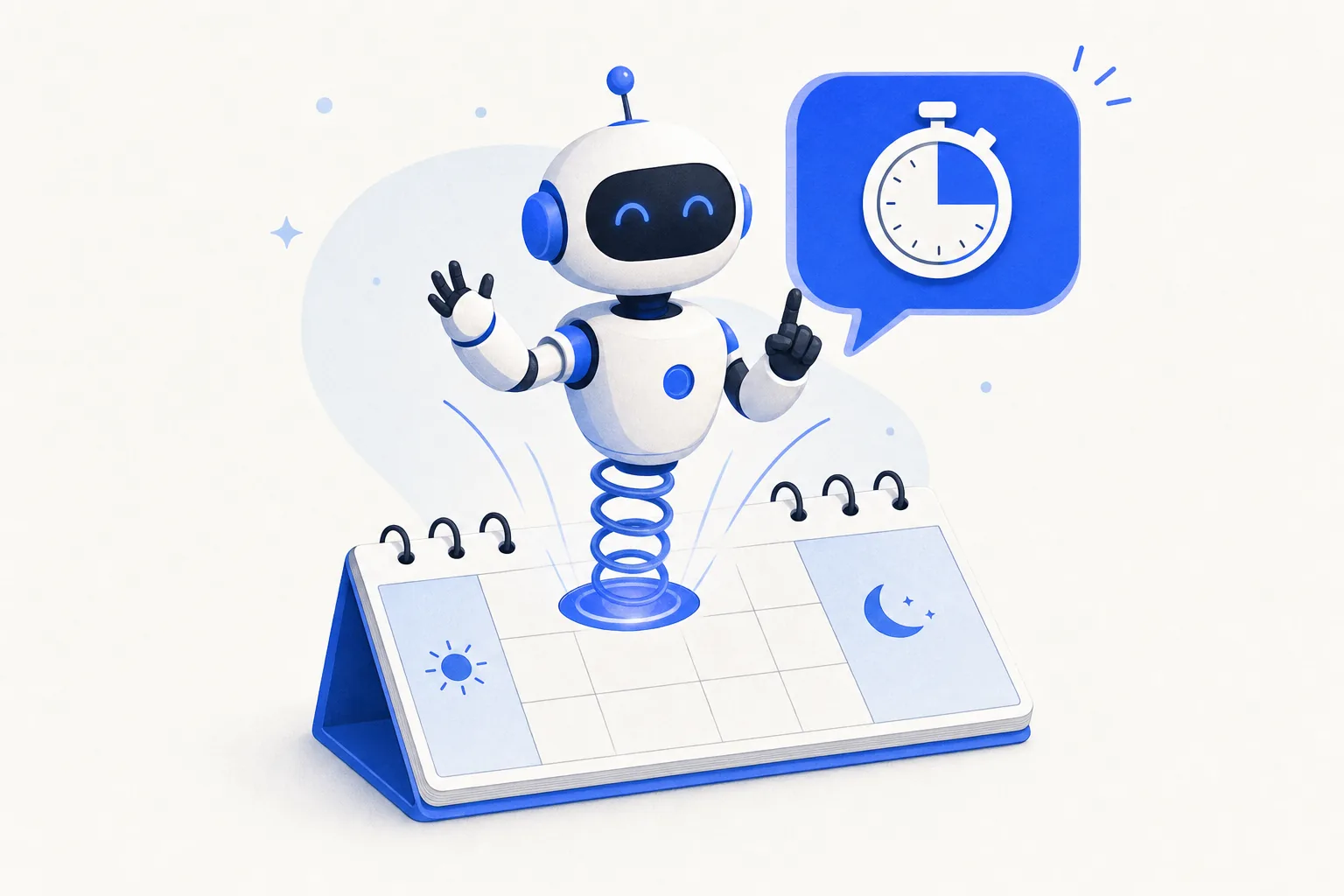 Ilustração editorial em tons de azul representando o artigo: Montei um Super SDR no fim de semana: do zero ao WhatsApp respondendo em 4 min