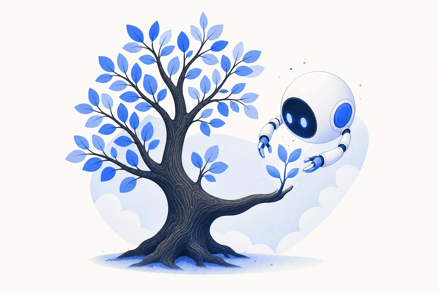 Ilustração editorial em tons de azul representando o artigo: Como escritório contábil vende BPO financeiro pro cliente que já paga a mensalidade contábil