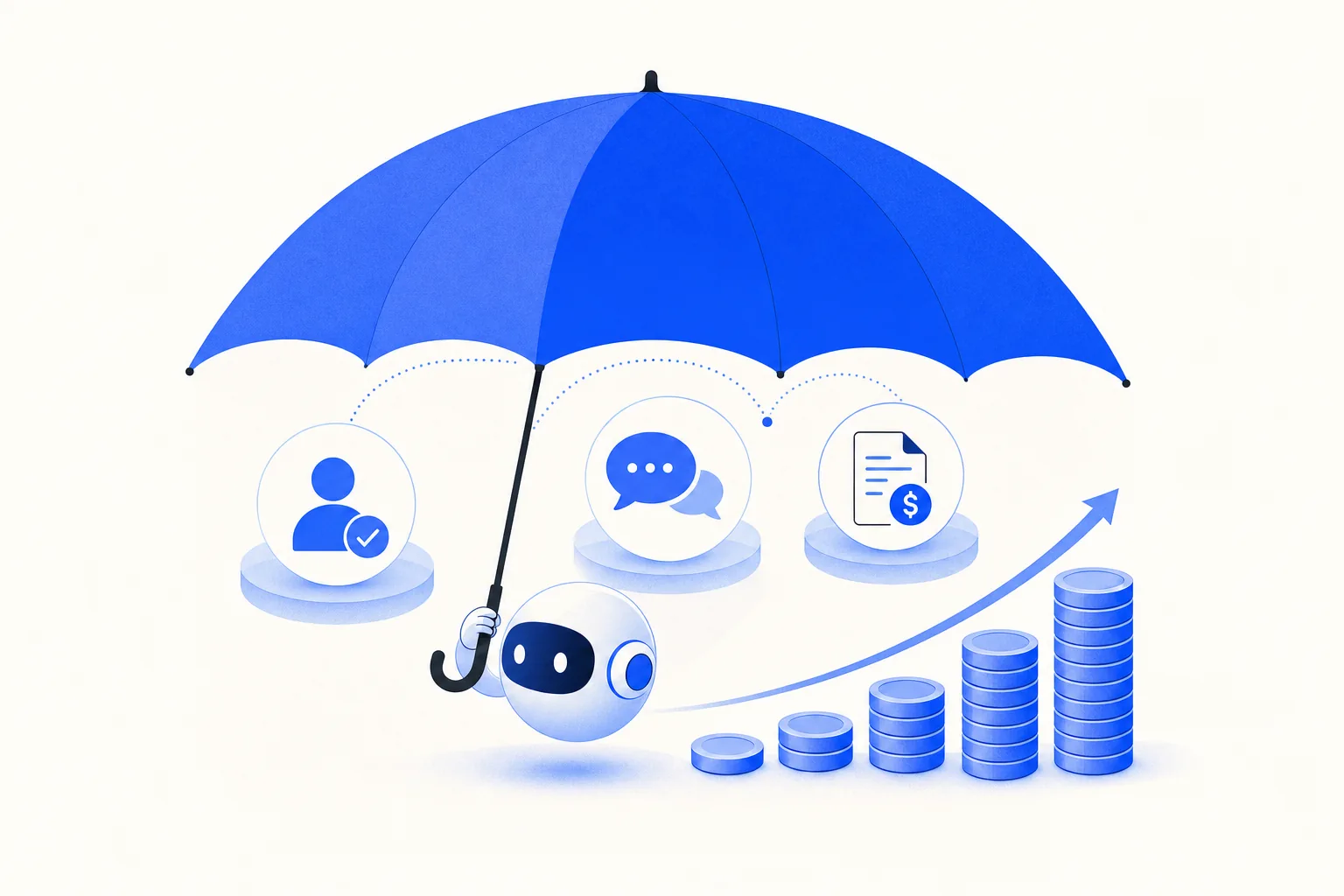 Ilustração editorial em tons de azul representando o artigo: Quanto custa automatizar comunicação e cobrança de uma escola, além da matrícula